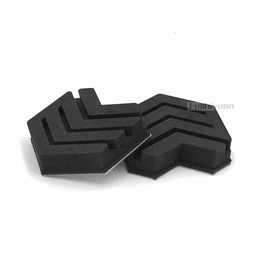angled rubber feet