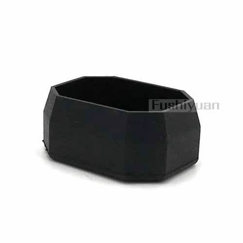Square black rubber foot for table chair leg